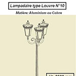 Luminaire extérieur lampadaire type Louvre n°10