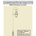 Luminaire extérieur lampadaire type Place des Vosges 3 n°10
