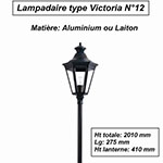 Luminaire extérieur lampadaire type Victoria n°12