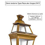 Demi-lanterne type Place des Vosges 3 n°2