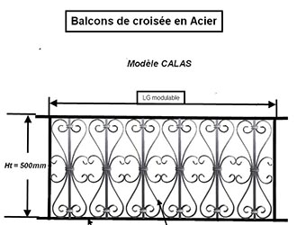 Balcon de croisée CALAS