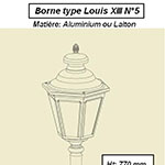 Luminaire extérieur borne type Louis XIII n°5