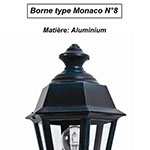 Luminaire extérieur borne type Monaco n°8