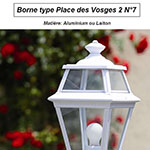 Luminaire extérieur borne type Place des Vosges 2 n°7