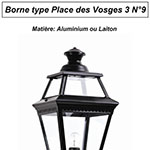 Luminaire extérieur borne type Place des Vosges 3 n°9
