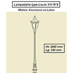 Luminaire extérieur lampadaire type Louis XIII n°6