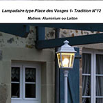 Luminaire extérieur lampadaire type Place des Vosges 1 Tradition n°12
