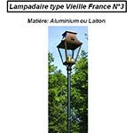Luminaire extérieur lampadaire type Vieille France n°3