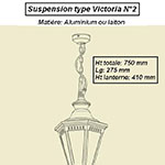 Luminaire extérieur suspension type Victoria n°2