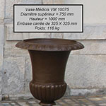 Vase Médicis en fonte type VM10075